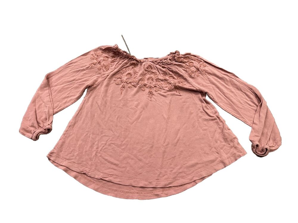 Peek Girls Top Salmon Long Sleeve Top Size L LARGE (8)
